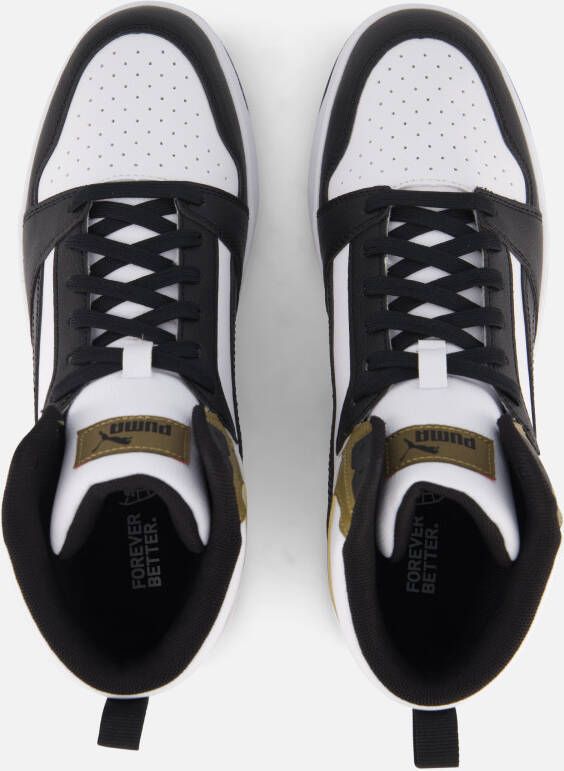 Puma Rebound V6 Sneakers zwart Imitatieleer