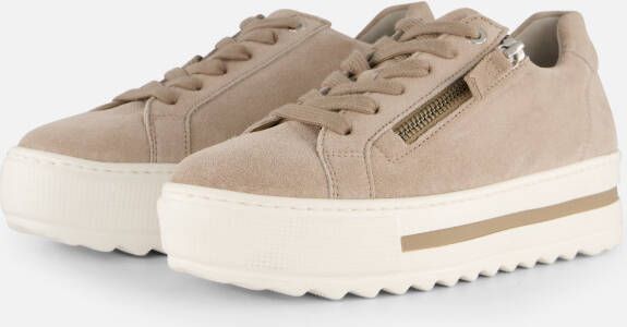 Gabor Sneakers taupe Suede Dames