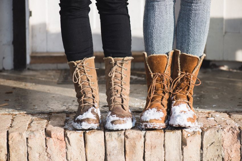 De winter in met nieuwe schoenen