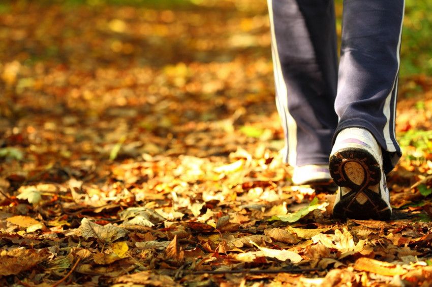 De herfst in met nieuwe schoenen