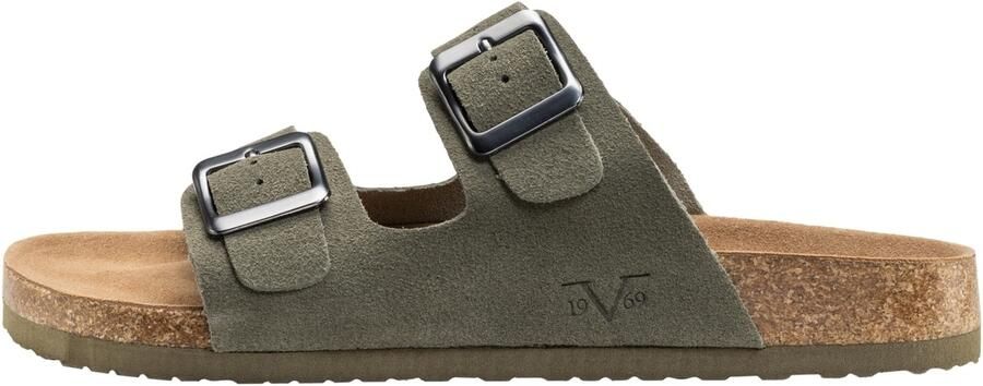 19V69 ITALIA Muiltjes 'Sassaulo Suede' groen