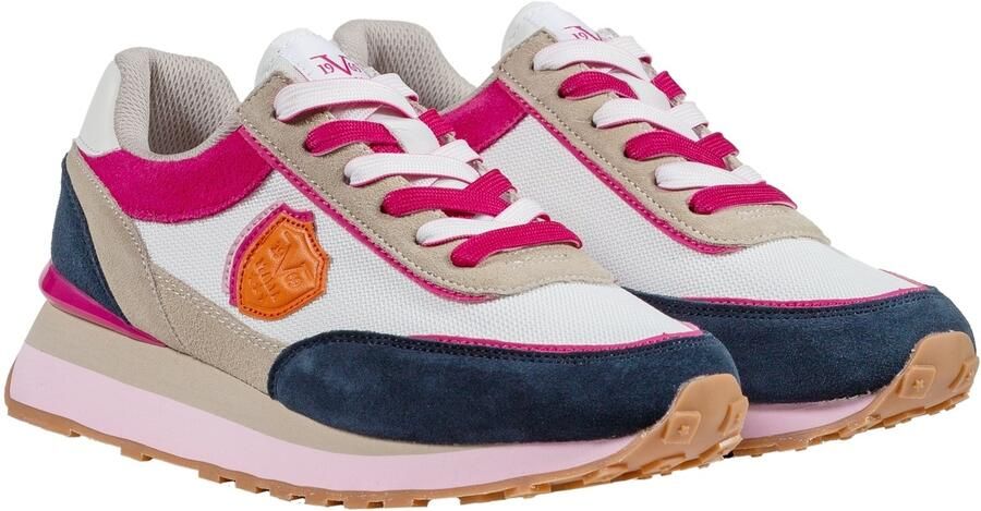 19V69 ITALIA Sneakers laag 'Venezia 2.1' navy grijs pink wit - Foto 2
