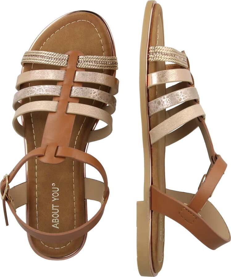 ABOUT YOU Sandaal 'Inga' cognac goud - Foto 2