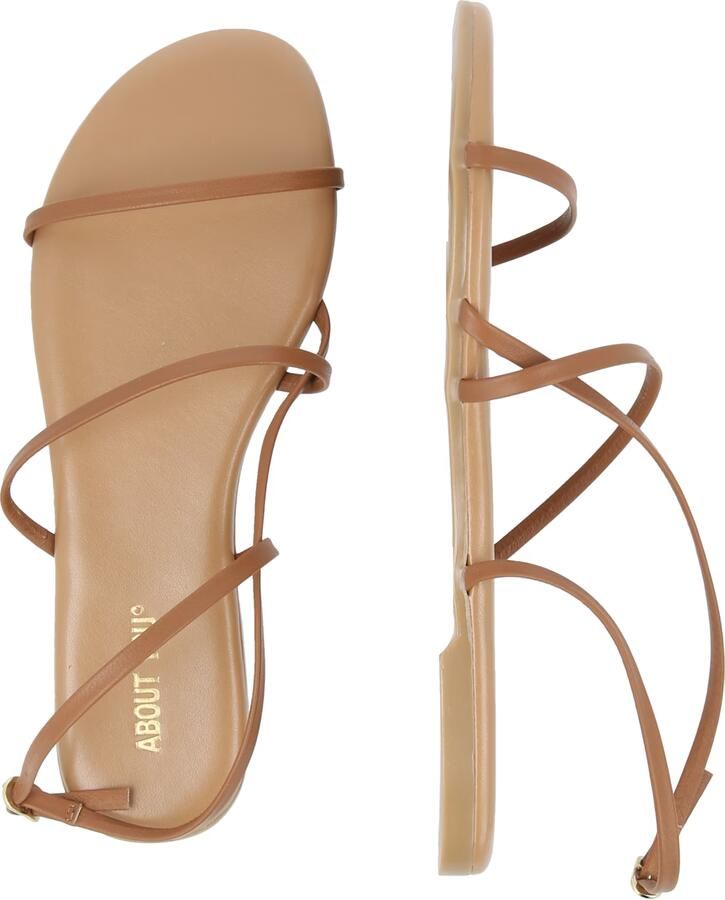 ABOUT YOU Sandalen met riem 'Dana' cognac - Foto 2