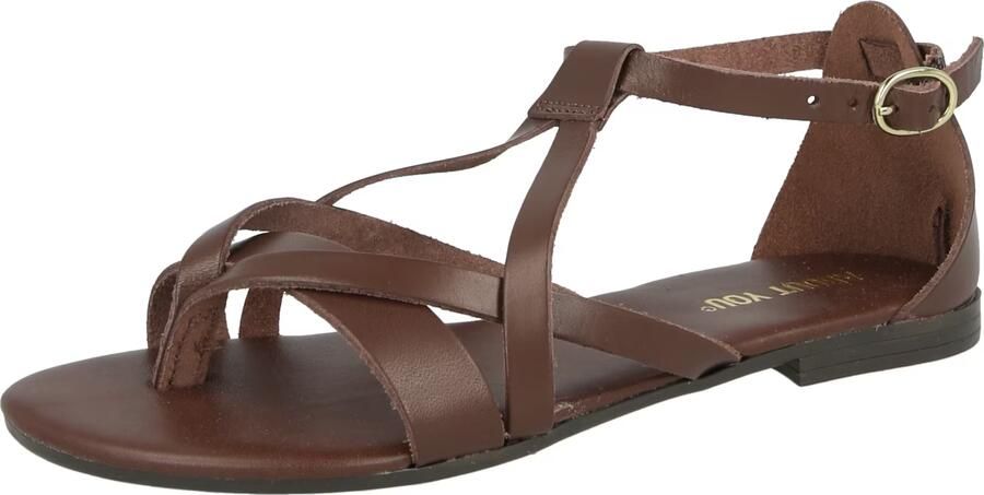 ABOUT YOU Sandalen met riem 'Jody' donkerbruin