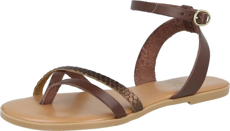 ABOUT YOU Teenslipper 'Alessia' donkerbruin