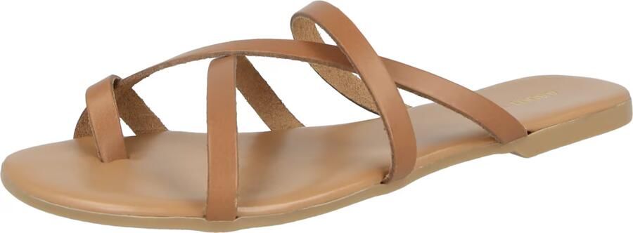 ABOUT YOU Teenslipper 'Eleni' karamel