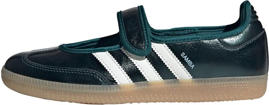 ADIDAS ORIGINALS Ballerina met riempjes 'Samba' donkergroen wit - Foto 6