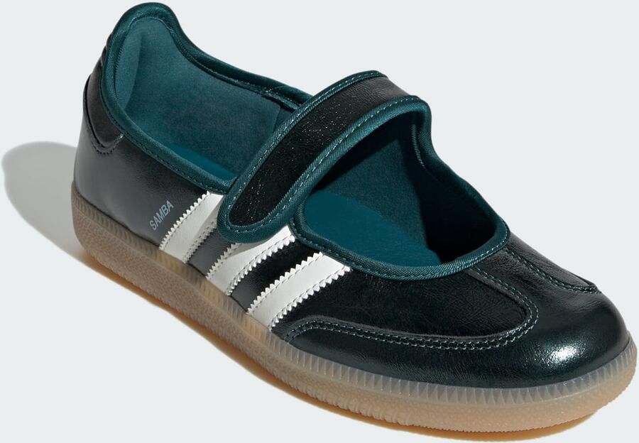 ADIDAS ORIGINALS Ballerina met riempjes 'Samba' donkergroen wit - Foto 2