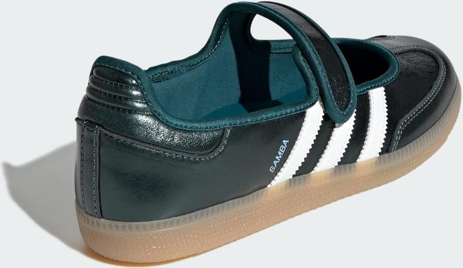 ADIDAS ORIGINALS Ballerina met riempjes 'Samba' donkergroen wit - Foto 3