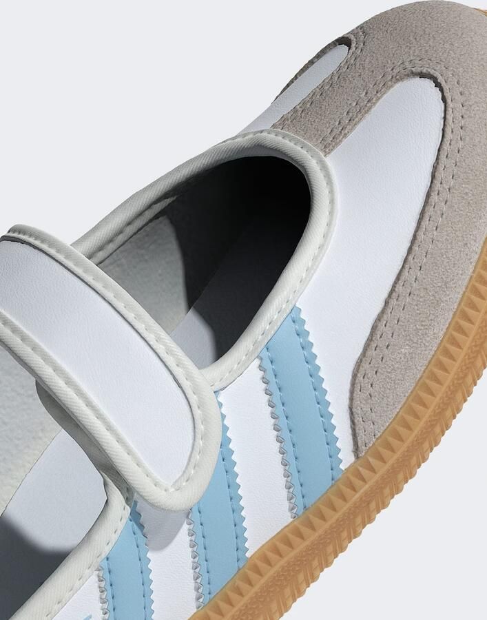 ADIDAS ORIGINALS Ballerina's 'Samba' donkerbeige lichtblauw wit - Foto 4