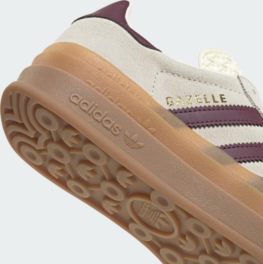 Adidas Originals Gazelle chunky leren sneakers crème donkerrood - Foto 5