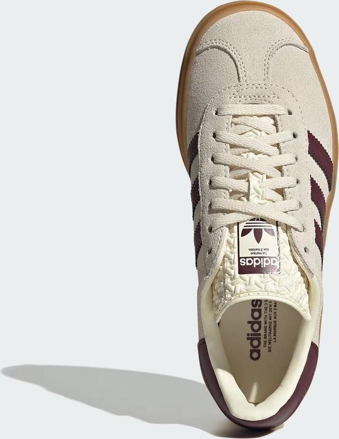 Adidas Originals Gazelle chunky leren sneakers crème donkerrood - Foto 6