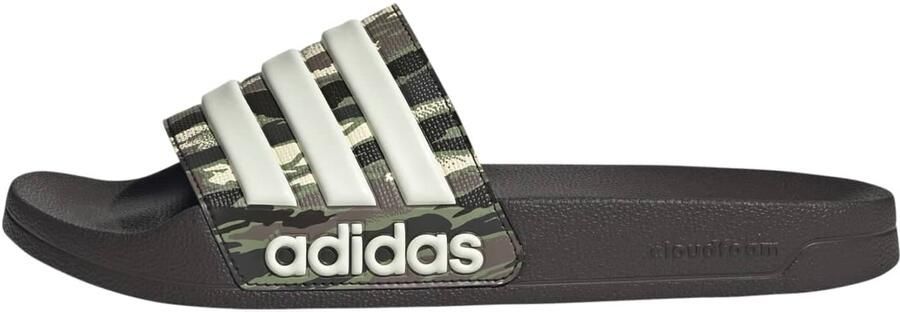 ADIDAS PERFOR CE Muiltjes 'Adilette' donkerbruin olijfgroen zwart wit
