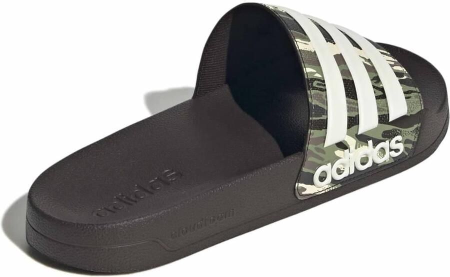 ADIDAS PERFOR CE Muiltjes 'Adilette' donkerbruin olijfgroen zwart wit - Foto 4