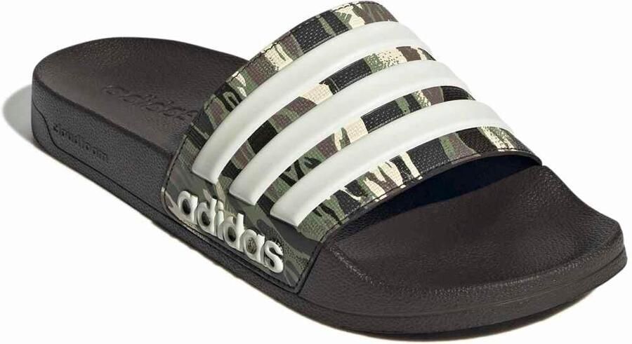 ADIDAS PERFOR CE Muiltjes 'Adilette' donkerbruin olijfgroen zwart wit - Foto 5