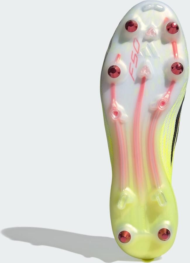 Adidas F50 Elite IJzeren-Nop Voetbalschoenen (SG) Neongeel Zwart Rood - Foto 6