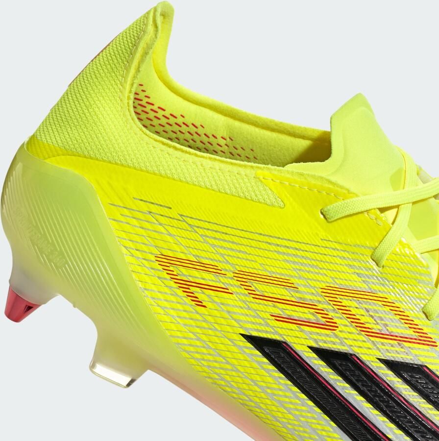 Adidas F50 Elite IJzeren-Nop Voetbalschoenen (SG) Neongeel Zwart Rood - Foto 3