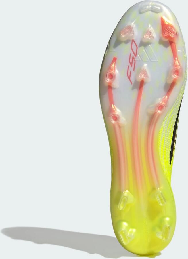 Adidas F50 Elite Veterloze Gras Voetbalschoenen (FG) Neongeel Zwart Rood - Foto 4