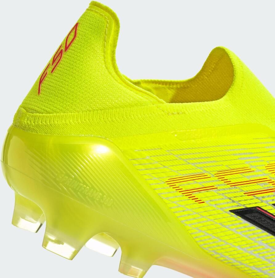 Adidas F50 Elite Veterloze Gras Voetbalschoenen (FG) Neongeel Zwart Rood - Foto 8