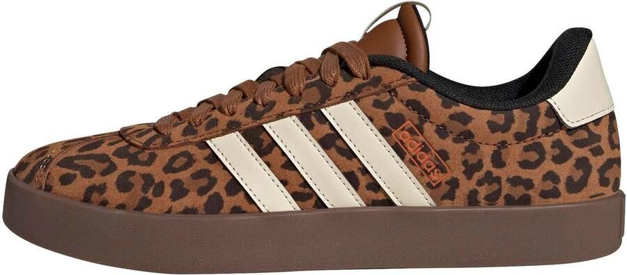 Adidas Sportswear VL Court 3.0 suede sneakers bruin dierenprint wit - Foto 11