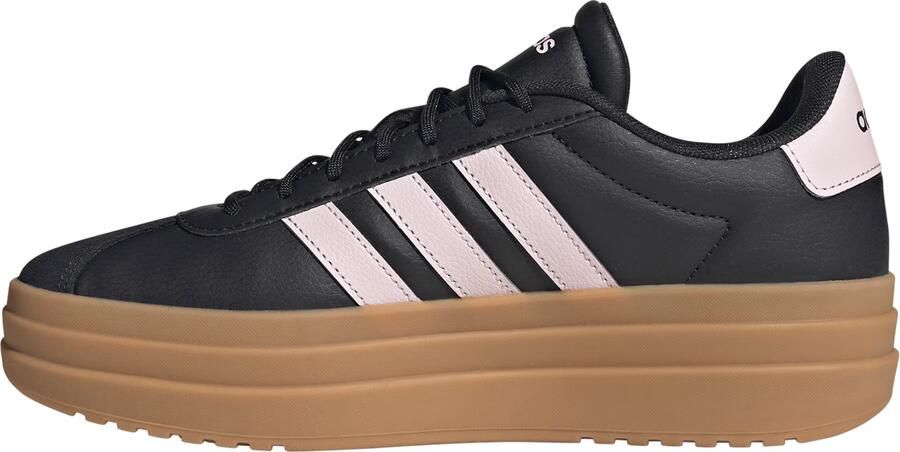 Adidas Sportswear VL Court Bold leren suède sneakers met plateauzool zwart lichtroze - Foto 12