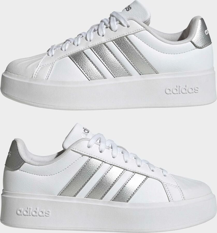 Adidas Dames STREETTALK BOLD Sneaker Dames Plateau Schoenen KJ3857 wit zilver - Foto 16