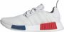 Adidas Originals Nmd_R1 Witte Stoffen Sneakers met Rode en Blauwe Accenten White - Thumbnail 4
