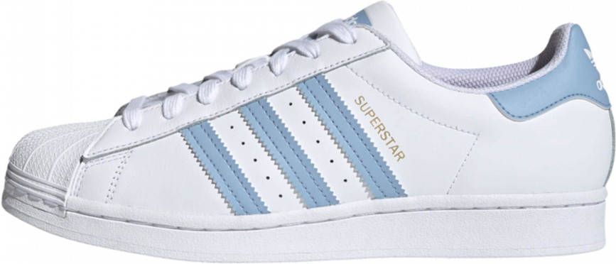 Adidas Originals Superstar sneakers wit lichtblauw - Schoenen.nl