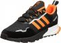 Adidas Originals ZX 1K Boost Schoenen Core Black Solar Orange Silver Metallic Dames - Thumbnail 9