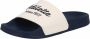 Adidas Adilette Shower with Lettering Sandalen blauw beige - Thumbnail 4