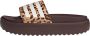 Adidas Sportswear Adilette Platform badslippers bruin beige - Thumbnail 4