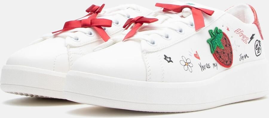 ALDO Sneakers laag 'LOVE' groen rood wit - Foto 3