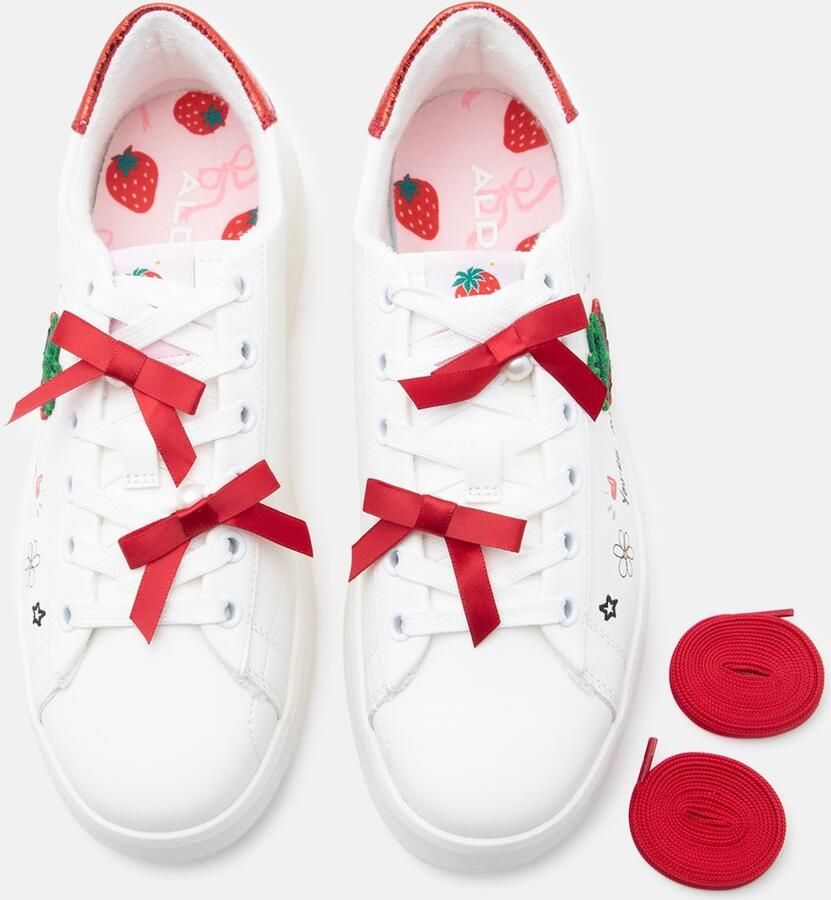 ALDO Sneakers laag 'LOVE' groen rood wit - Foto 2