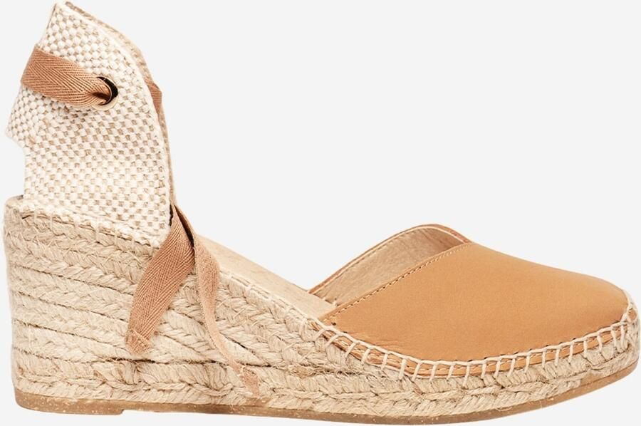 Alhamas Sandaal 'Alpargata Cuña 7 cm' camel