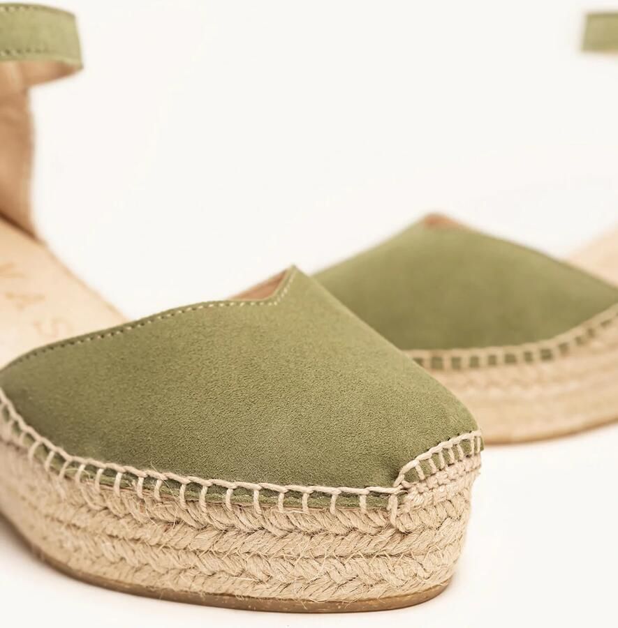 Alhamas Sandaal 'Alpargata Cuña 8 cm' kaki - Foto 2