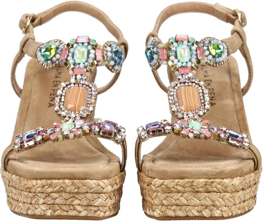 Alma En Pena Sandalen met riem sand mintgroen lila rosa - Foto 3
