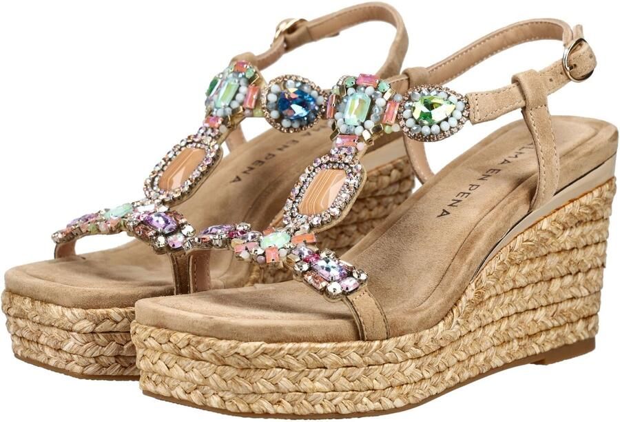 Alma En Pena Sandalen met riem sand mintgroen lila rosa - Foto 5