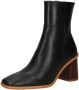 ALOHAS West Vintage Zwarte Leren Enkellaarzen Black Dames - Thumbnail 3