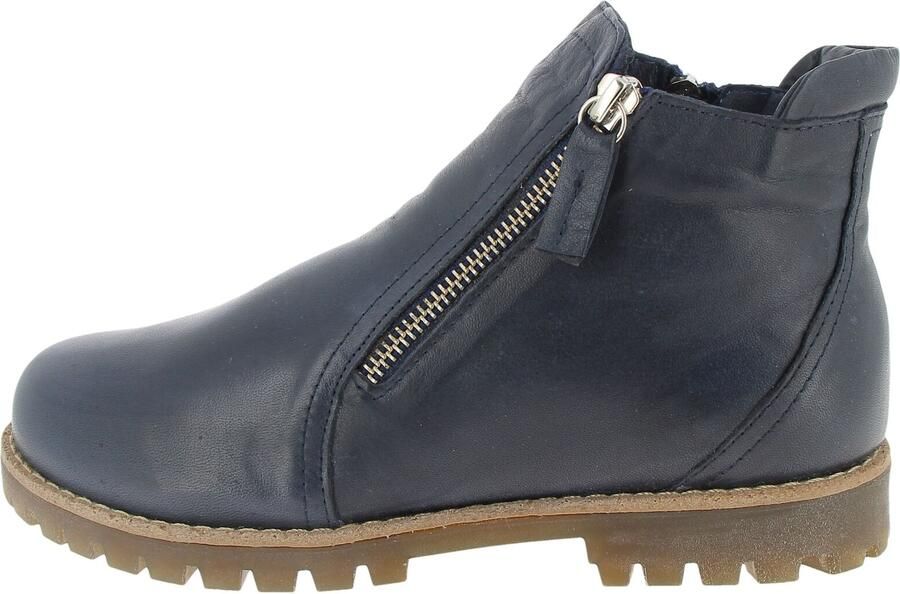 Andrea Conti Dames 0344818 Enkellaarzen Glad Leer Blokhak d.Blue - Foto 3