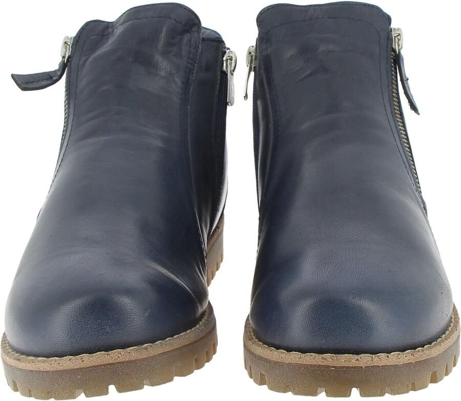 Andrea Conti Dames 0344818 Enkellaarzen Glad Leer Blokhak d.Blue - Foto 5