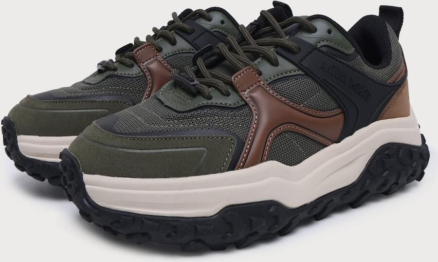 ANTONY MORATO Sneakers laag 'ALAIN' chocoladebruin groen zwart - Foto 4