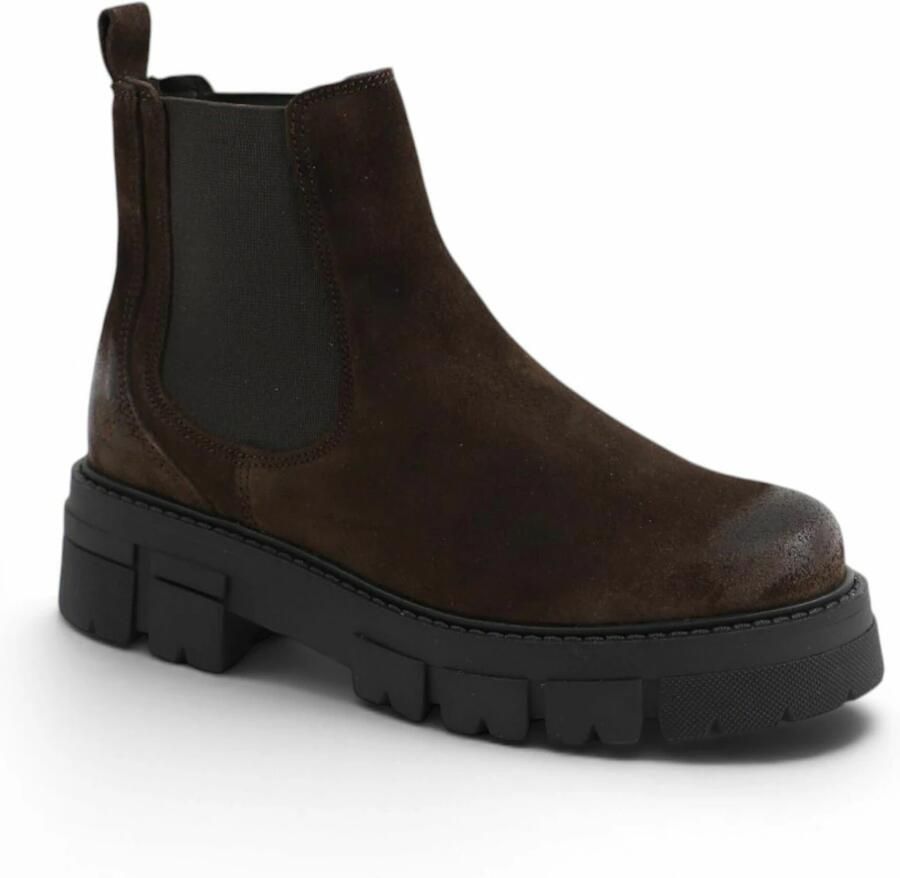 Apple of Eden Chelsea boots 'CALIFORNIA' chocoladebruin
