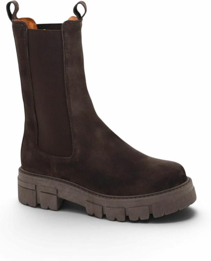 Apple of Eden Chelsea boots 'CHER' donkerbruin
