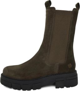 Apple of Eden Chelsea boots 'CHER' donkergroen