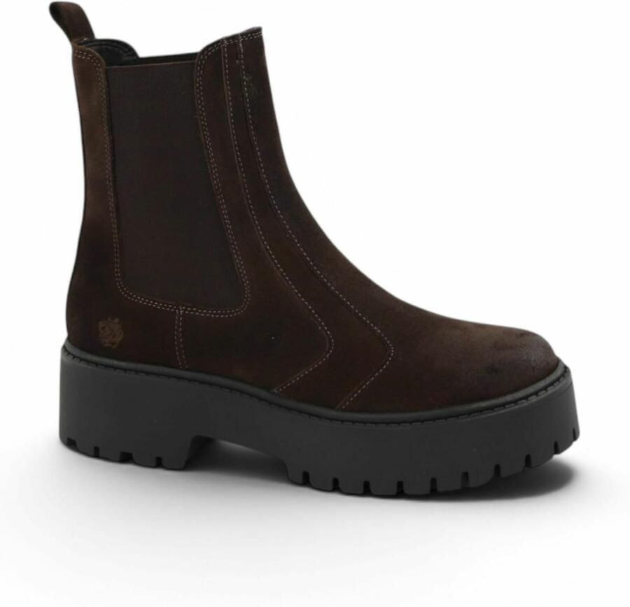 Apple of Eden Chelsea boots 'CLAYTON' chocoladebruin