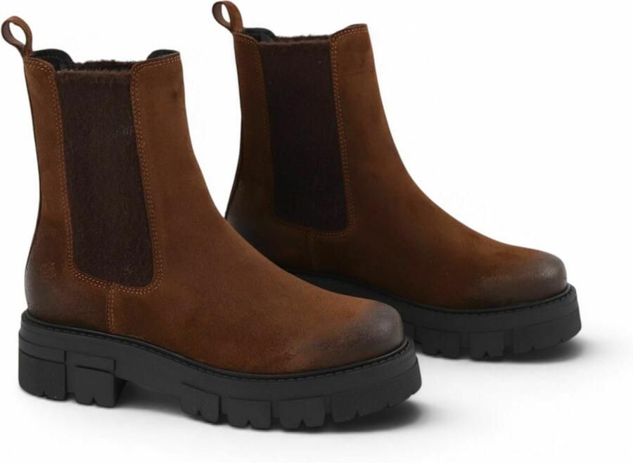 Apple of Eden Chelsea boots 'CONNY' bruin chocoladebruin - Foto 4