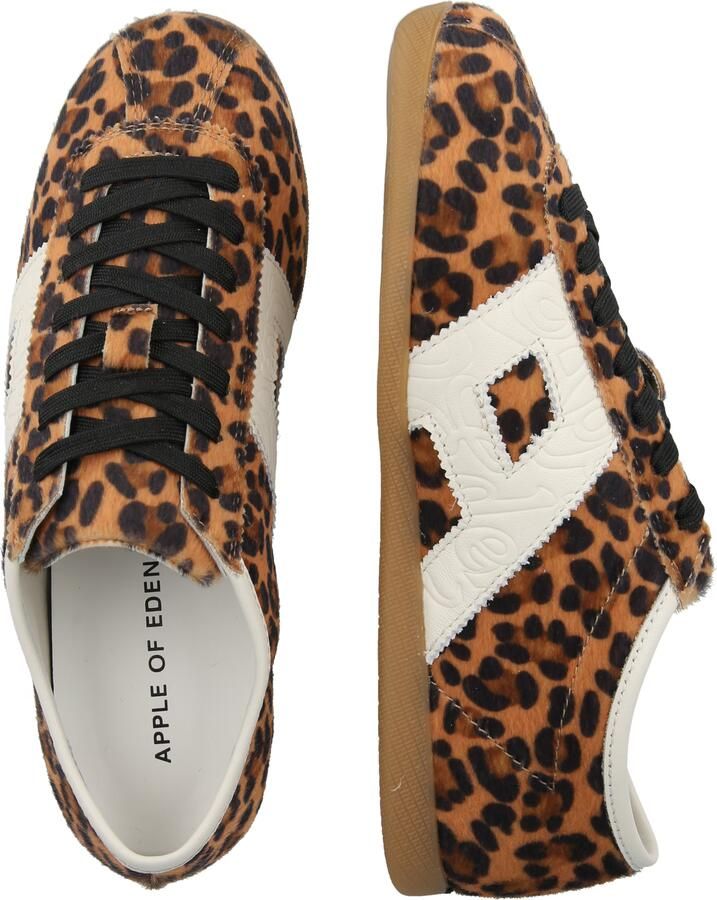 Apple of Eden Sneakers laag 'MIYA 31' bruin cognac zwart wit - Foto 2