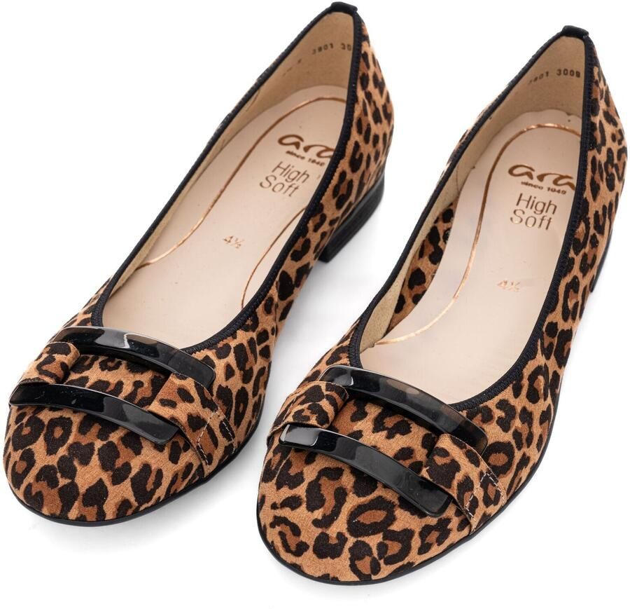 ARA Ballerina beige bruin zwart - Foto 3