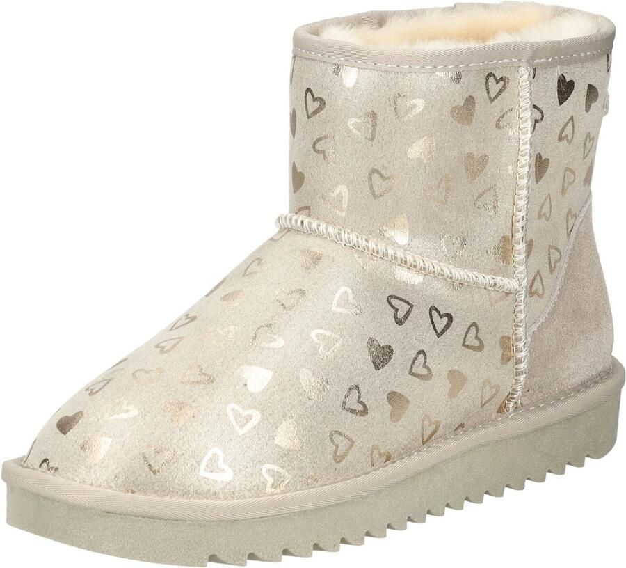 ARA Enkellaarsjes beige goud